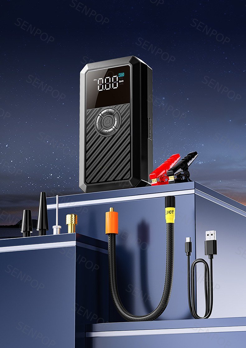 T22 tire inflator and jump starter